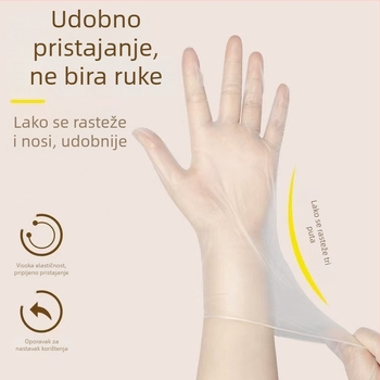 Jednokratne PVC vodootporne rukavice za kozmetičke salone, pogodne za pedikuru, masažu, tretmane tijela i kozmetičko tetoviranje.