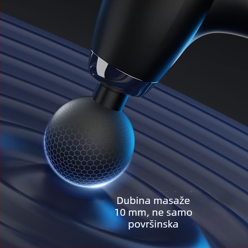 Profesionalni fascia masažer s dugom drškom i zakrivljenom glavom za opuštanje mišića cijelog tijela