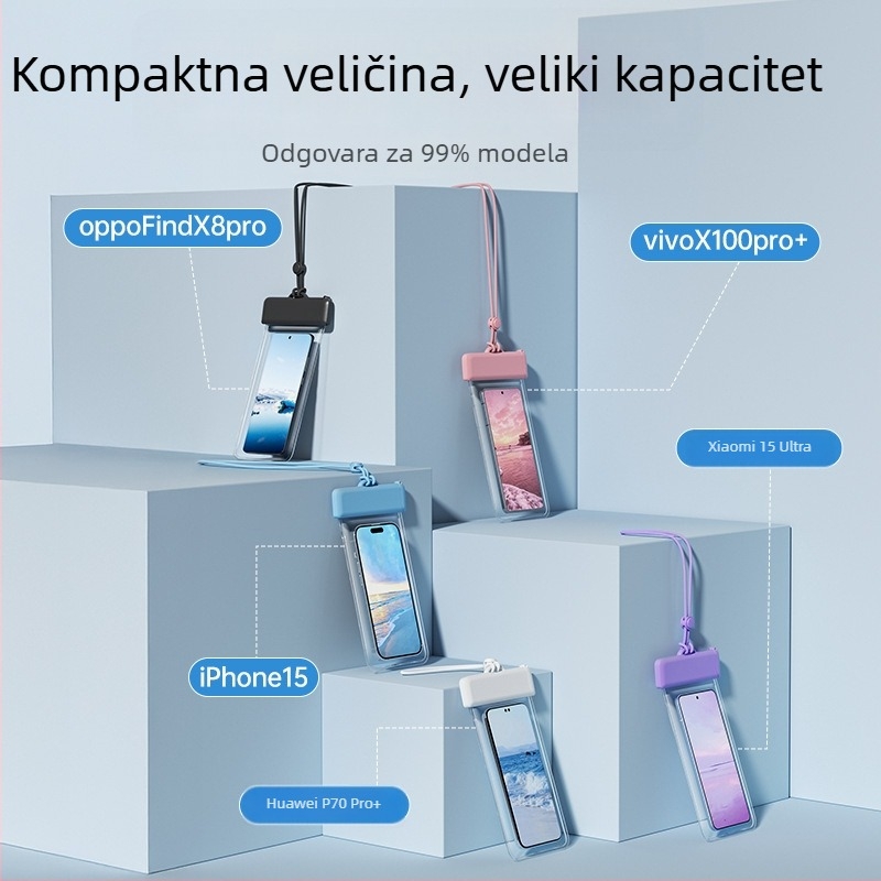 Prozirna vodootporna futrola za telefon s dodirnim zaslonom, za plivanje i aktivnosti na otvorenom