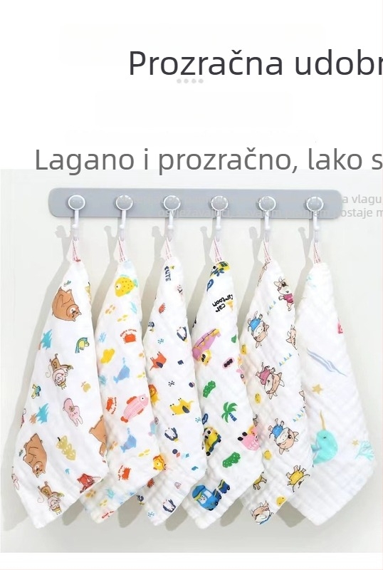 5-komplet Seersucker pamukovih ručnika za intimnu njegu žena, upijajuće, bez dlačica, mekani kvadratni ručnici