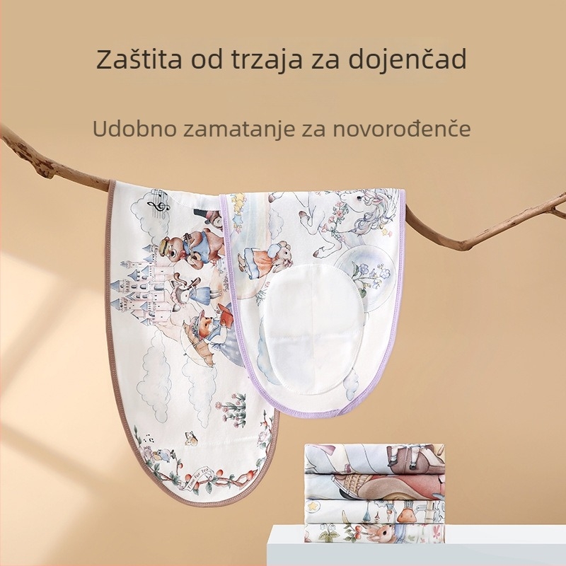 Novorođenče: 100% pamuk, omot za novorođenče s Velcro zatvaranjem, tanki tiši vrećica za spavanje, protiv buđenja