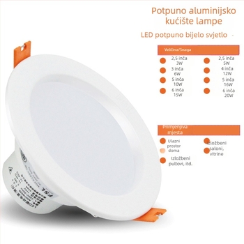 Foshan Lighting LED downlight, 8 cm otvor, svjetlo za dnevni boravak na strop, 2.5 inča, 3W ugrađeno svjetlo