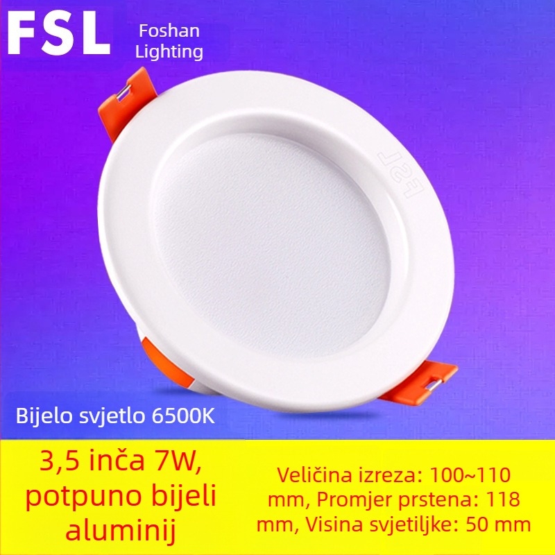 Foshan Lighting LED downlight, 8 cm otvor, svjetlo za dnevni boravak na strop, 2.5 inča, 3W ugrađeno svjetlo