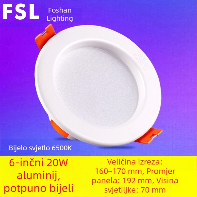 Foshan Lighting LED downlight, 8 cm otvor, svjetlo za dnevni boravak na strop, 2.5 inča, 3W ugrađeno svjetlo