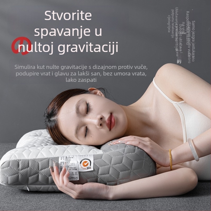 Latex jastuk za vratnu kralježnicu s jezgrom - par, pravokutnog oblika, visina 5-10 cm, težina 0,5-1 kg, za odrasle