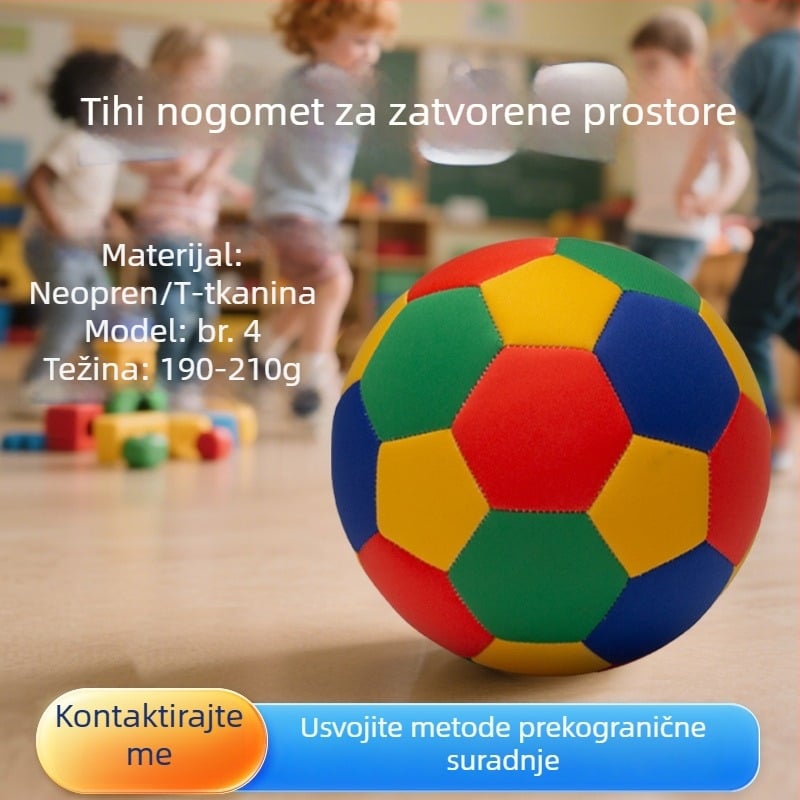 Dječja nogometna lopta 8 inča, broj 4, mekana i sigurna, materijal diving tkanina