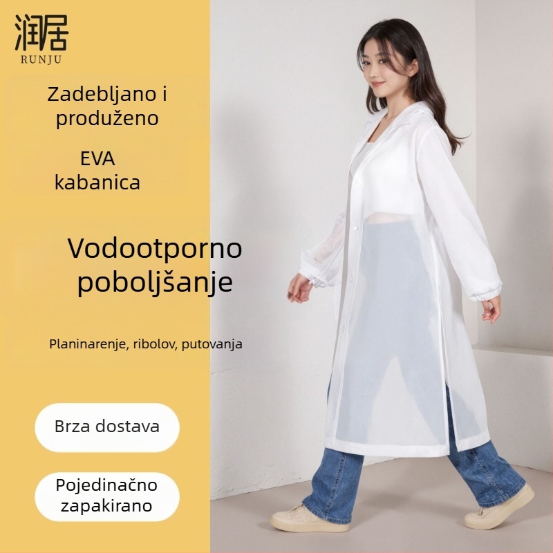 Jednokratno pončo za kišu za odrasle i djecu, za kampiranje i planinarenje, dugačko, potpuno pokriva tijelo, prijenosno