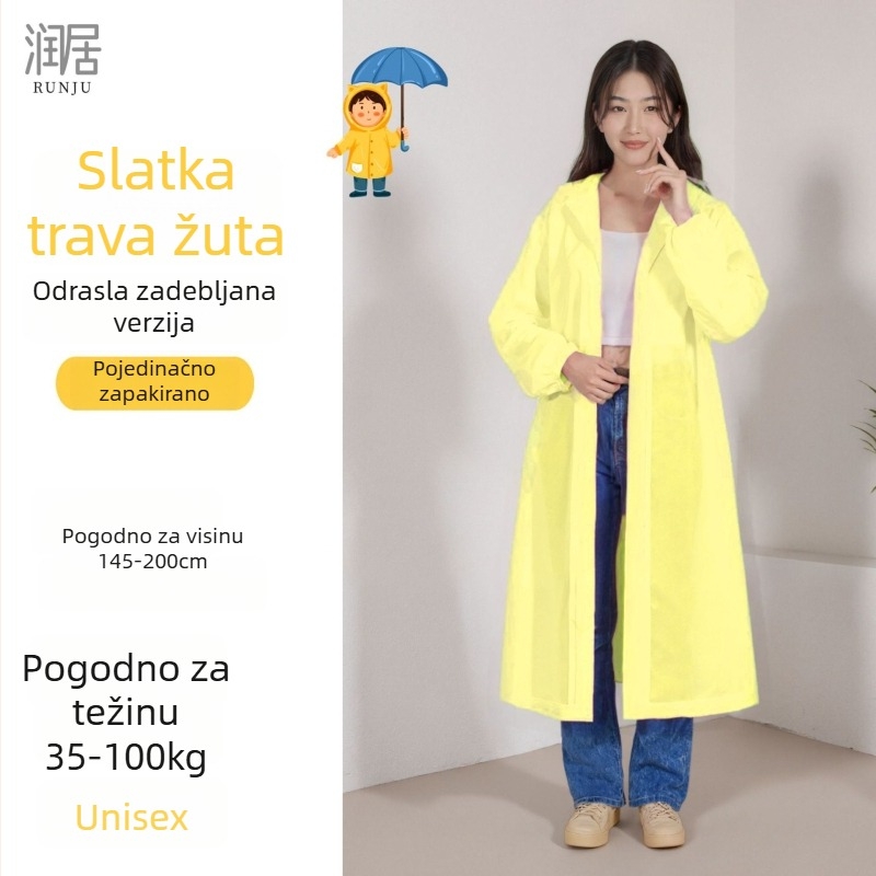 Jednokratno pončo za kišu za odrasle i djecu, za kampiranje i planinarenje, dugačko, potpuno pokriva tijelo, prijenosno