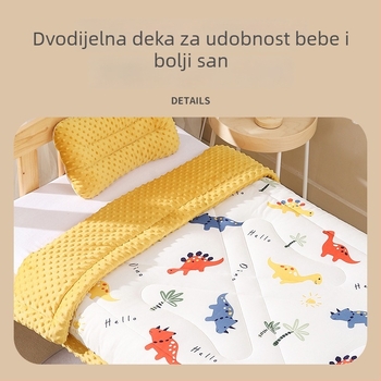 Bean Blanket – debela pleteni pamucna deka za bebe i djecu (3-8 godina), strojno pranje, jesen-zima