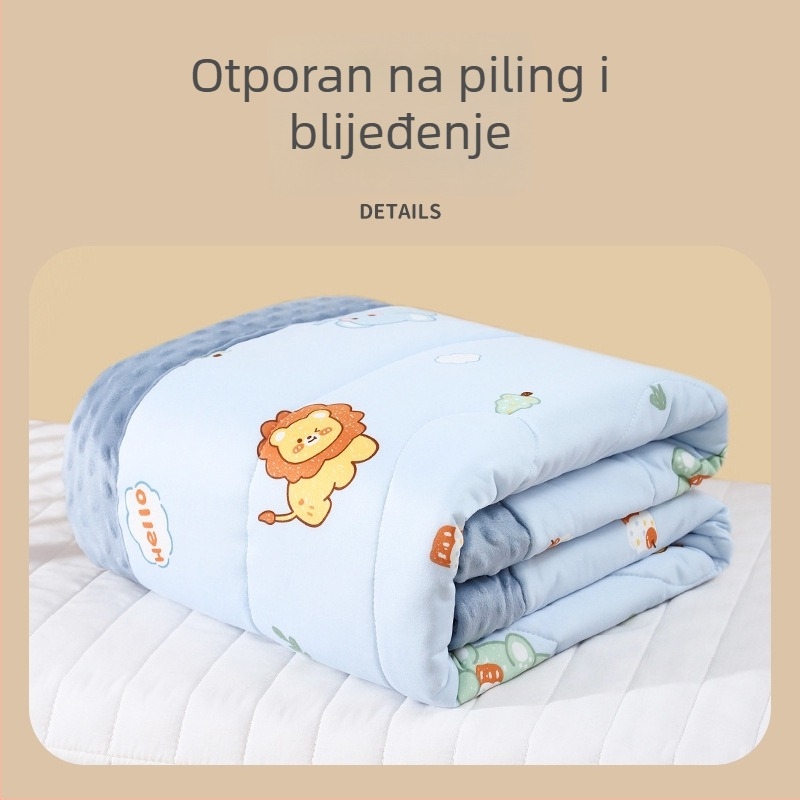 Bean Blanket – debela pleteni pamucna deka za bebe i djecu (3-8 godina), strojno pranje, jesen-zima