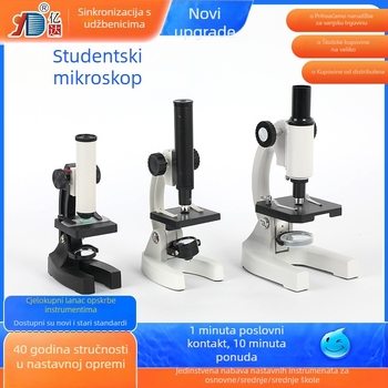 Monokularni nastavni mikroskop za učenike osnovne i srednje škole, laboratorijski mikroskop za promatranje stanica, bakterija i mikroorganizama