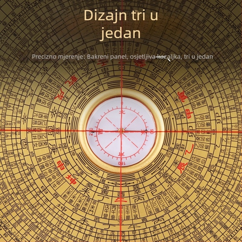 Mesing kompas s Bagua diskom, dekorativni alat visoke preciznosti