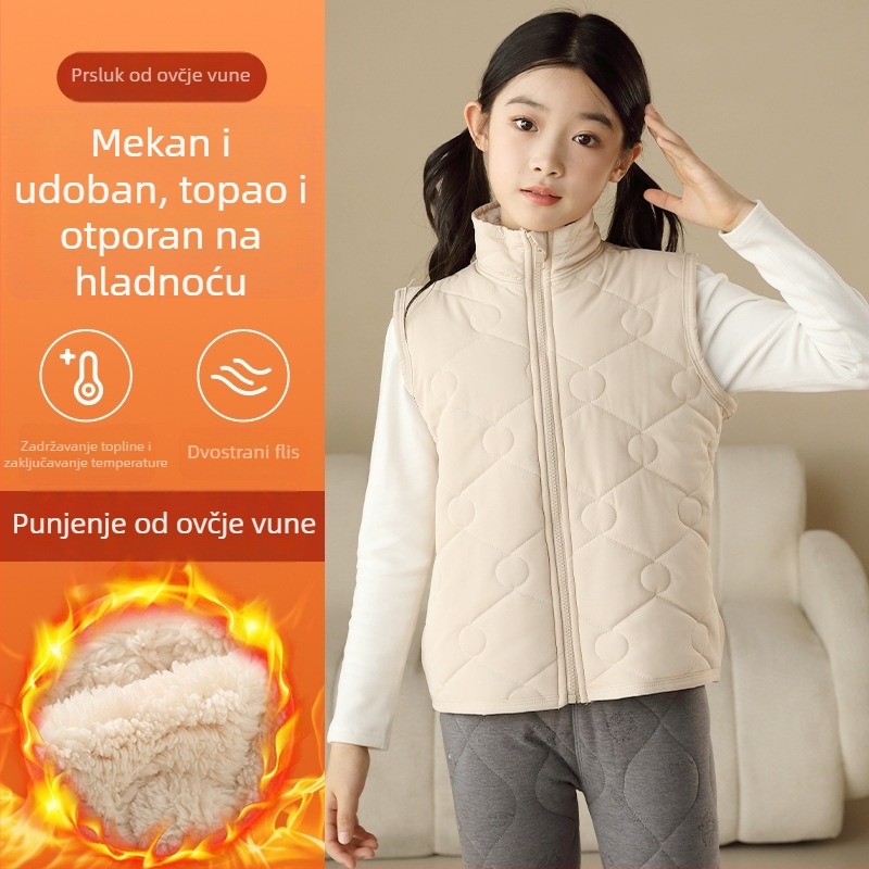 Dječja vestica za jesen i zimu s flisom