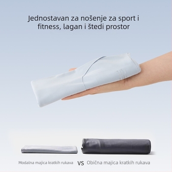 Muški bezruk top za vježbanje od mješavine Mulberry svile i modala, lagani temeljni sloj, okrugli izrez, sportski stil