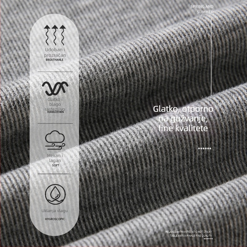 H560 Siva pletena suknja A-linije, midi dužine, visokim strukom, školski stil