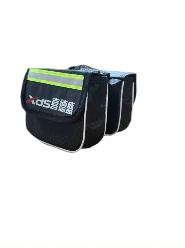 XW platnena 3-u-1 torba za planinski bicikl: torbica za gornju cijev i torbica za sjedalo s tvrdim kućištem, dimenzije 15,5×5×12 cm