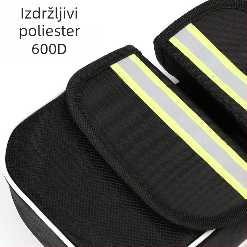 XW platnena 3-u-1 torba za planinski bicikl: torbica za gornju cijev i torbica za sjedalo s tvrdim kućištem, dimenzije 15,5×5×12 cm
