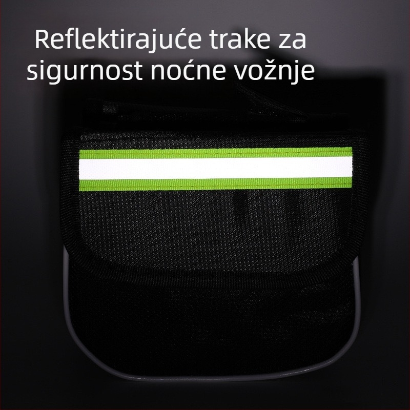 XW platnena 3-u-1 torba za planinski bicikl: torbica za gornju cijev i torbica za sjedalo s tvrdim kućištem, dimenzije 15,5×5×12 cm