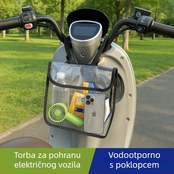 Višenamjenska vodootporna prednja torbica za električni skuter s magnetskim kopčom, velik džep za telefon, otporna na prljavštinu