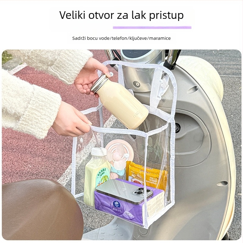 Višenamjenska vodootporna prednja torbica za električni skuter s magnetskim kopčom, velik džep za telefon, otporna na prljavštinu