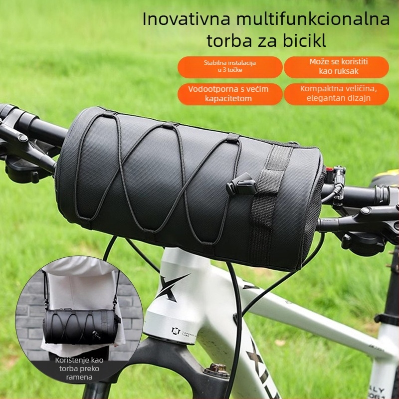 Vodootarna torba za prednju okvir bicikla, 2,5 L, za cestovne i MTB bicikle, kompaktna i prijenosna