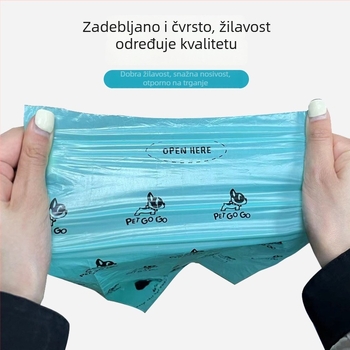 Biološki razgradive vrećice za otpadke kućnih ljubimaca, prijenosne vrećice za pse i vrećice za mačju stelju, u roli
