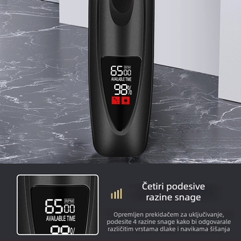 Chaoer LCD električni kliper za kućne ljubimce, za pse i mačke, 4 razine snage s zaslonom