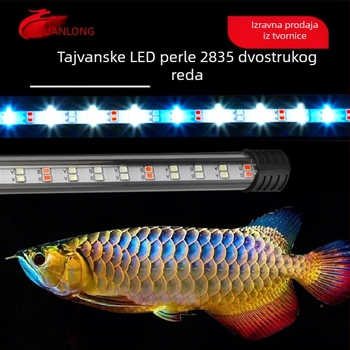 LED svjetlo za akvarij s punim spektromom, vodootporno i uronjivo, za vodene biljke i ribu zmaja.