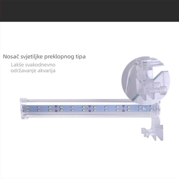 Kristalno staklena LED klips lampica za akvarij, osvjetljenje za biljke
