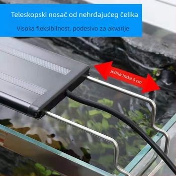 LED svjetlo s punim spektromom za vodene biljke u akvariju, vodootporno, s nosačem.