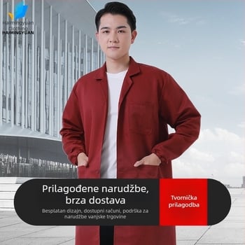Debeli plavi zaštitni radni kaput s logom, otporan na prašinu za utovar i istovar