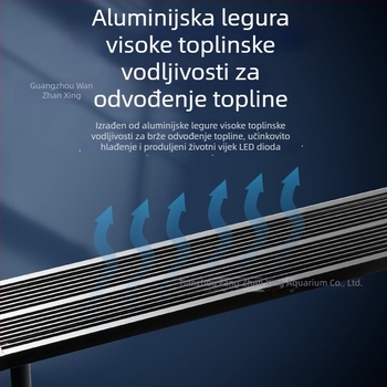 Inteligentna LED svjetiljka za akvarij s punim spektromom za vodene biljke – kompakno osvjetljenje za akvarij