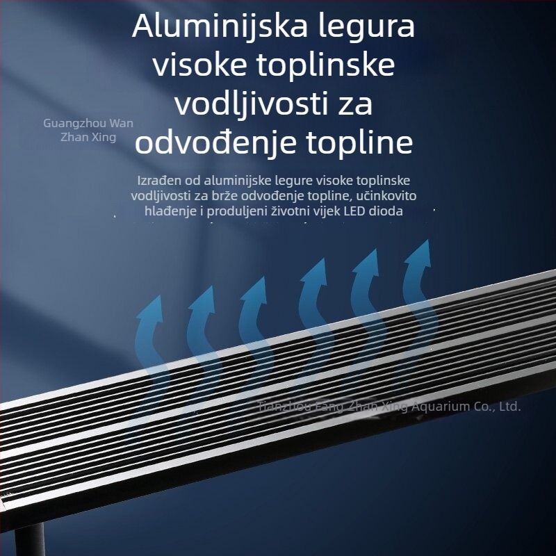 Inteligentna LED svjetiljka za akvarij s punim spektromom za vodene biljke – kompakno osvjetljenje za akvarij