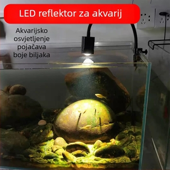 Mini reflektor za akvarij, vodootporna LED rasvjeta za atmosferu i dekorativni aquascaping