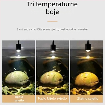 Mini reflektor za akvarij, vodootporna LED rasvjeta za atmosferu i dekorativni aquascaping