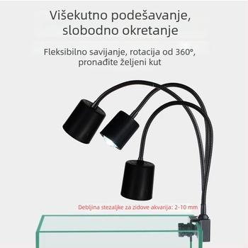 Mini reflektor za akvarij, vodootporna LED rasvjeta za atmosferu i dekorativni aquascaping