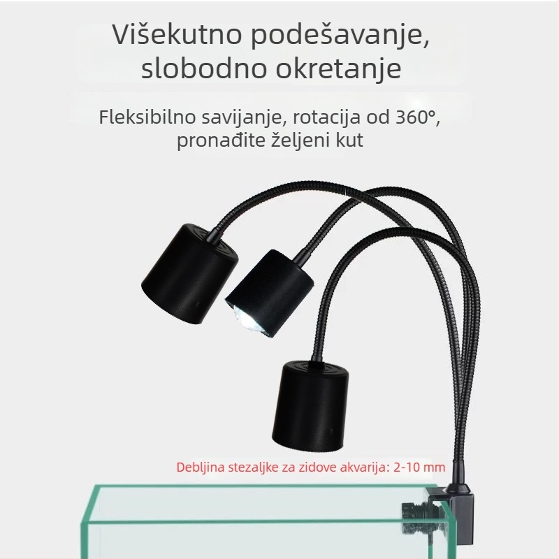 Mini reflektor za akvarij, vodootporna LED rasvjeta za atmosferu i dekorativni aquascaping