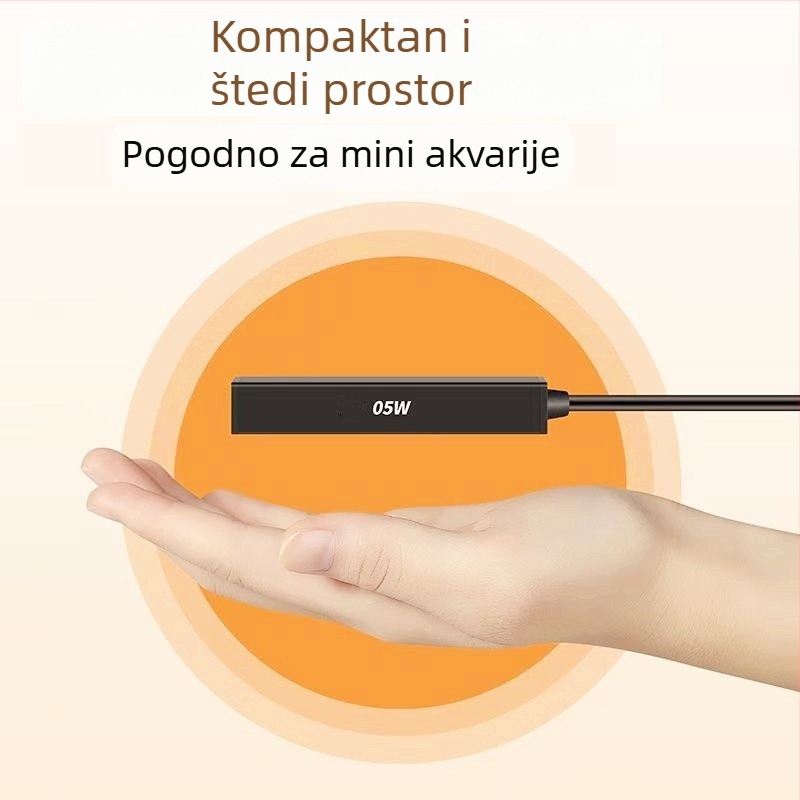 USB mini grijaća šipka za akvarij s Betta ribom – mali grijač za mikroakvarije