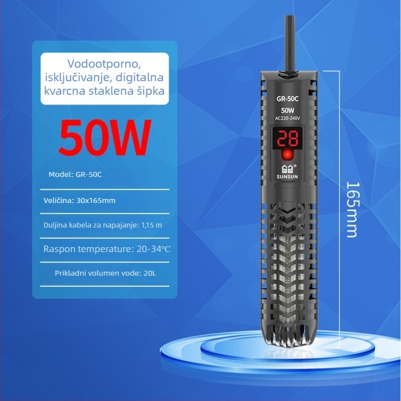 GR serija digitalna grijalna šipka za akvarij za kornjače – automatski termostat