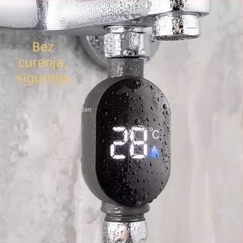 Kućni termometar za vodu u kadi, s vidljivim LED zaslonom, za kupanje beba i djece