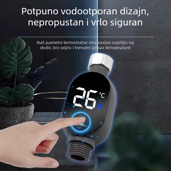 Kućni termometar za vodu u kadi, s vidljivim LED zaslonom, za kupanje beba i djece