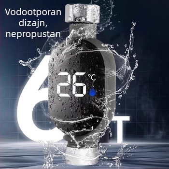 Kućni termometar za vodu u kadi, s vidljivim LED zaslonom, za kupanje beba i djece