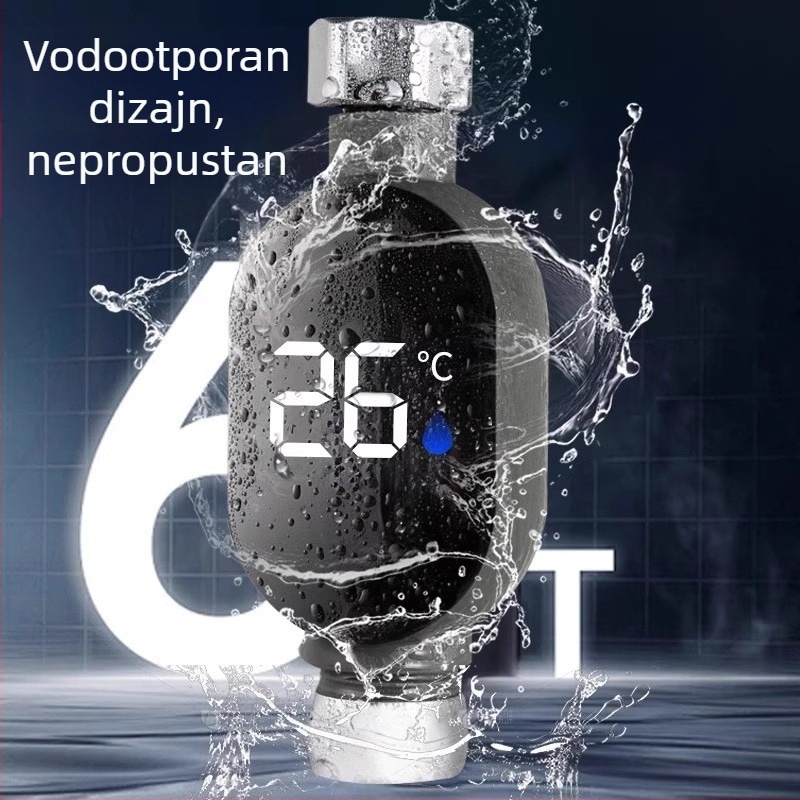 Kućni termometar za vodu u kadi, s vidljivim LED zaslonom, za kupanje beba i djece