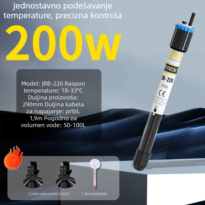 JRB serija kvarcni grijački štap za akvarij