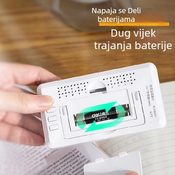 Deli mjerač temperature i vlage s velikim LCD zaslonom, unutarnji stolni model za dječju sobu, napajanje baterijama