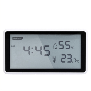 Deli mjerač temperature i vlage s velikim LCD zaslonom, unutarnji stolni model za dječju sobu, napajanje baterijama