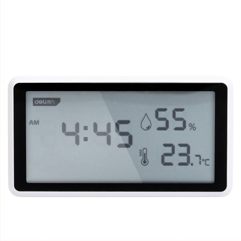 Deli mjerač temperature i vlage s velikim LCD zaslonom, unutarnji stolni model za dječju sobu, napajanje baterijama