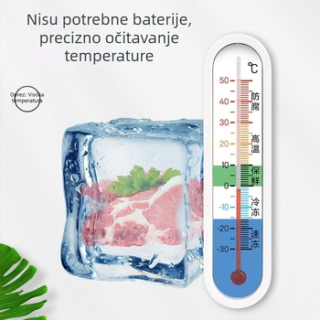 Deli LE554 Termometar za hladnjak s ugrađenim senzorom temperature za zamrzivač i skladištenje na hladnom, ormarić za uzorke u ljekarni