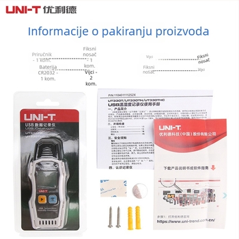 UNI-T UT330THC data logger temperature i vlage s visokopreciznim digitalnim zaslonom i mogućnošću izvoza podataka