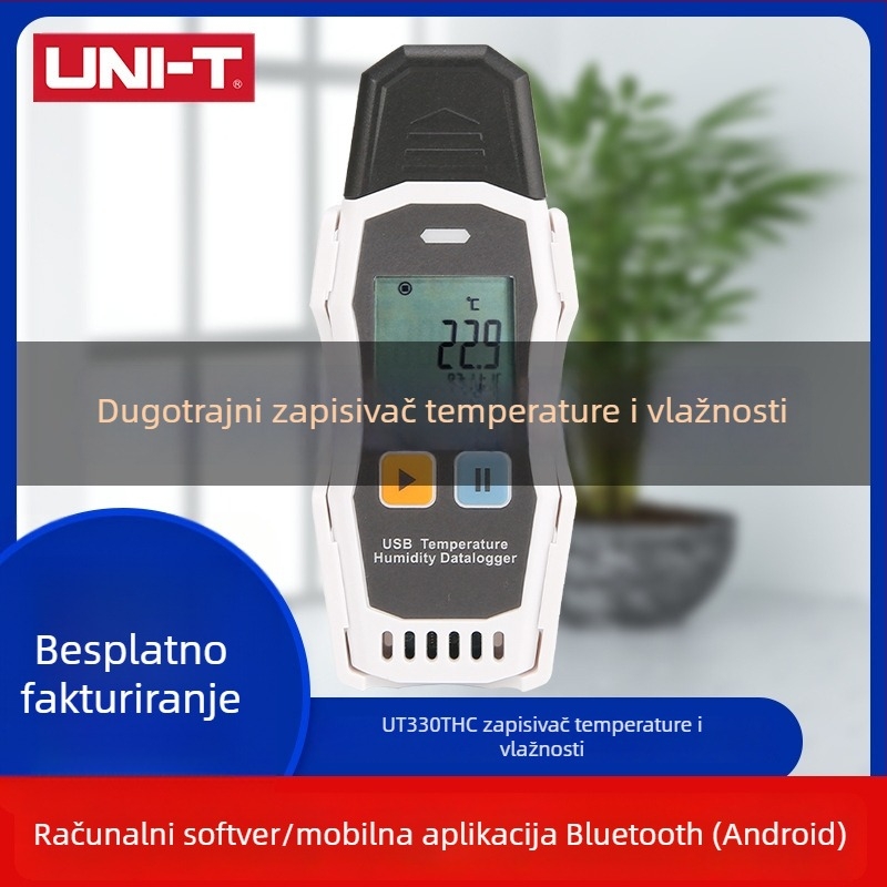 UNI-T UT330THC data logger temperature i vlage s visokopreciznim digitalnim zaslonom i mogućnošću izvoza podataka